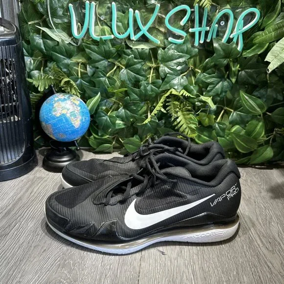 NikeCourt Air Zoom Vapor Pro Black-White HC Tennis Shoe Men Size 11.5